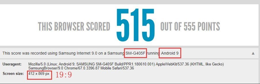 Kết quả thử nghiệm được cho là của Samsung Galaxy S10.