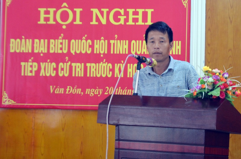 Cử tri Đào Văn Năm ở thôn 4, xã Hạ Long kiến nghị liên quan đến đất đai của gia đình.
