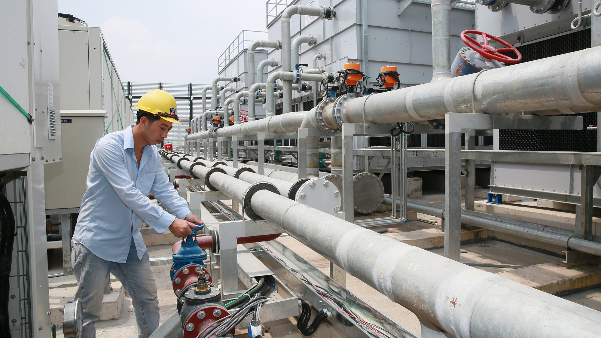 Hệ thống điện, điều hòa đã hoàn thành lắp đặt và đang vận hành thử nghiệm.