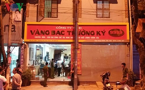 Hiện trường vụ cướp. (Ảnh: VOV Tây Bắc).