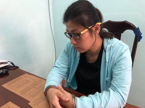 Đối tượng Trang vừa bị bắt giữ.