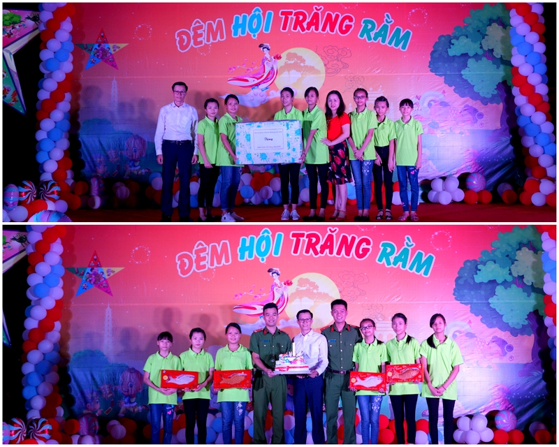 Đại diện Sở LĐ, TB&XH cùng các nhà hảo tâm đã tới chung vui và tặng quà cho các em thiếu nhi tại trung tâm.