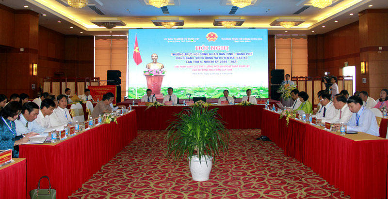 Ngày 22/9, tại tỉnh Thái Bình, Ban Công tác đại biểu Ủy ban Thường vụ Quốc hội phối hợp với Thường trực HĐND tỉnh Thái Bình tổ chức Hội nghị Thường trực HĐND các tỉnh, thành phố Đồng bằng Sông Hồng và Duyên hải Bắc Bộ lần thứ 5, nhiệm kỳ 2016-2021.