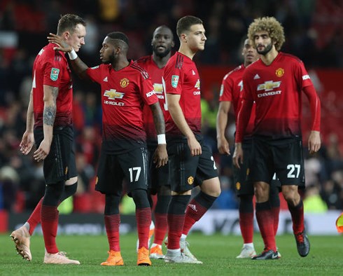  Thi đấu với 10 người ở ngay phút thứ 67 nhưng MU chỉ "gục ngã" trước Derby County trên chấm luân lưu với tổng tỷ số là 10-9. (Ảnh: Getty)