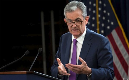 Ông Jerome Powell, Chủ tịch Fed, phát biểu tại cuộc họp báo công bố tăng lãi suất, hôm 26/9/2018 (Ảnh: Reuters)