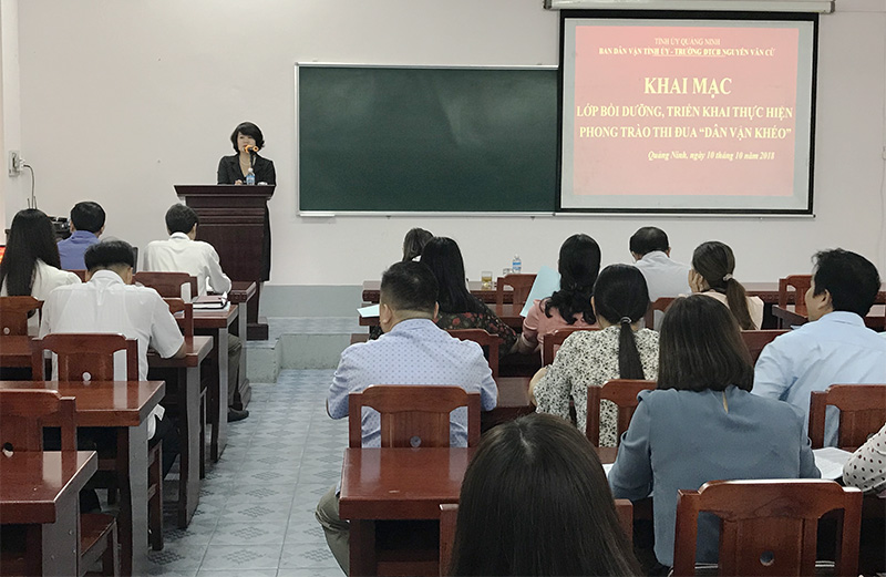  Ban Dân vận Tỉnh ủy tổ chức lớp bồi dưỡng triển khai thực hiện phong trào thi đua “Dân vận khéo” 