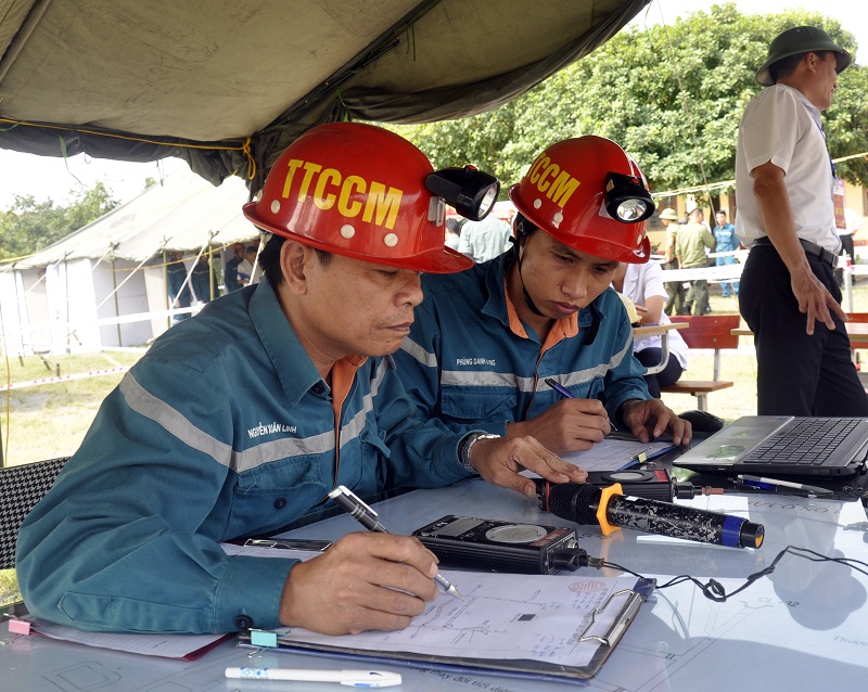 Khoa mục chỉ huy cứu nạn trên sơ đồ.