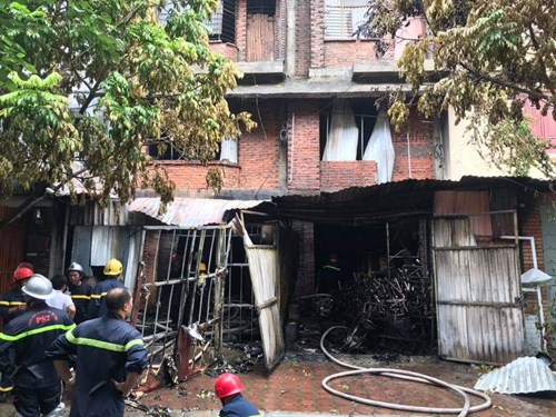 Hiện trường vụ cháy. Ảnh: F.B