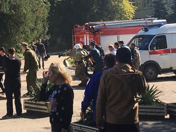 Hiện trường xảy ra vụ nổ ở Crimea. (Nguồn: themoscowtimes)