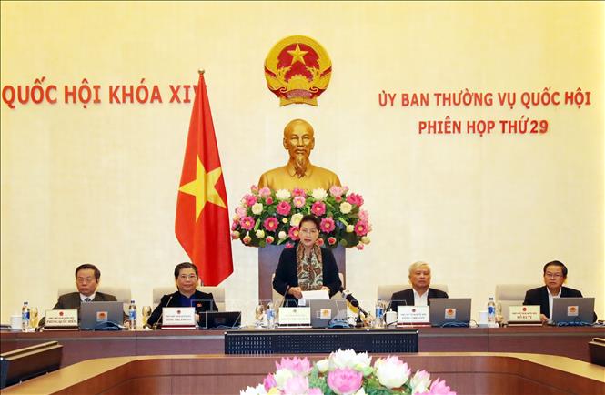Chủ tịch Quốc hội Nguyễn Thị Kim Ngân phát biểu bế mạc Phiên họp. Ảnh: Trọng Đức/TTXVN