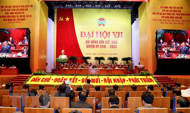 Quang cảnh Đại hội, ngày làm việc thứ nhất. (Ảnh: Vũ Sinh/TTXVN)