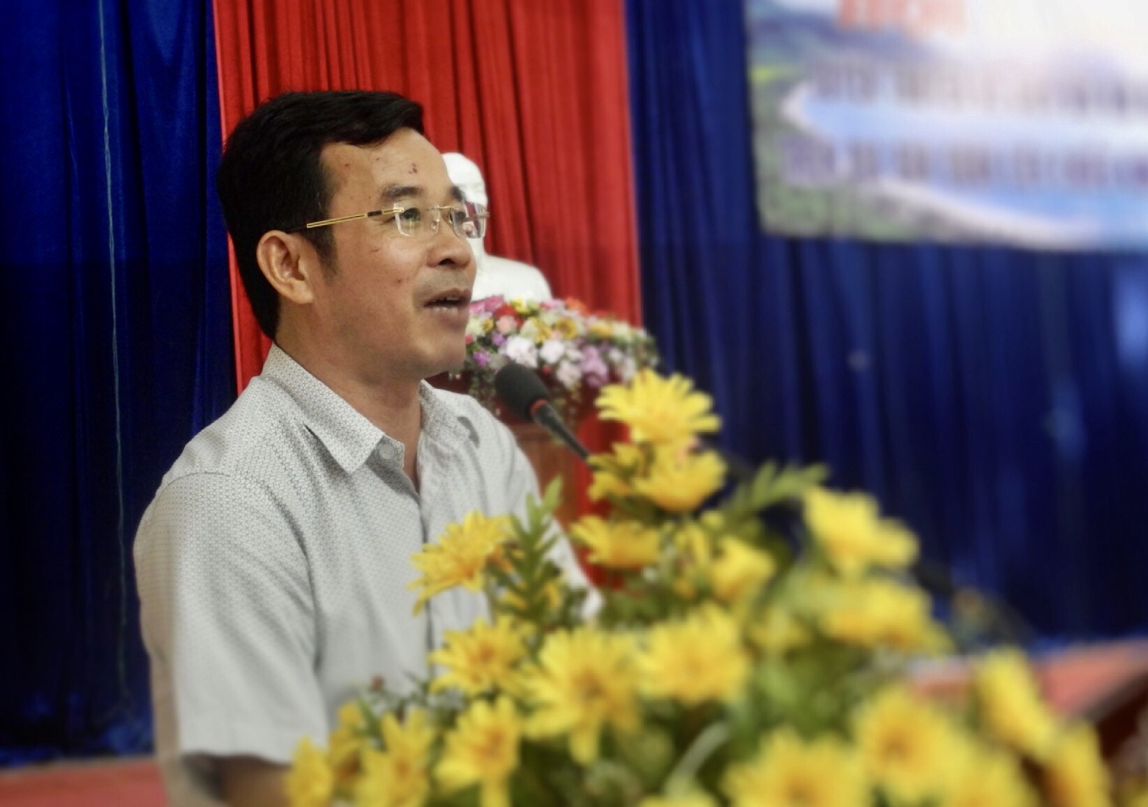 Ông Đàm Quang Hưng, Chủ tịch UBND quận Liên Chiểu.