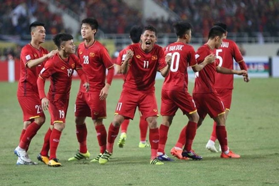 Anh Đức ghi bàn thắng duy nhất trận chung kết lượt về AFF Cup 2018. Ảnh: SN
