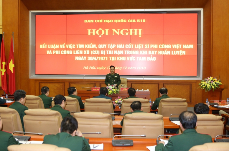 Thượng tướng Lê Chiêm phát biểu chỉ đạo tại Hội nghị. Ảnh VGP/Lê Sơn