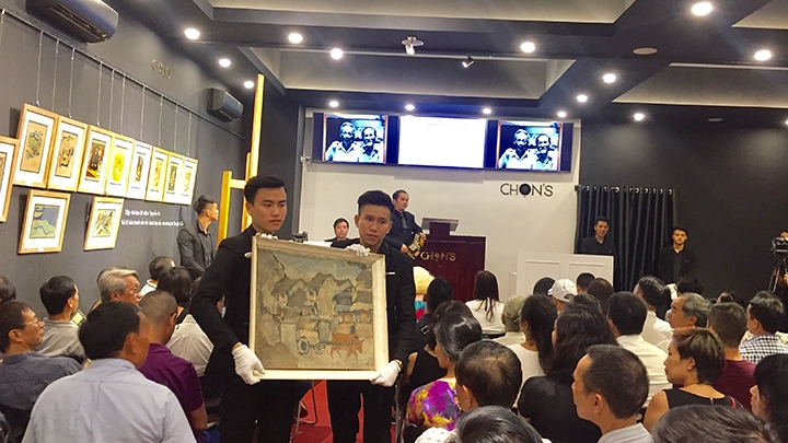 Dù vướng nghi án tranh giả, bức Phố cũ của Bùi Xuân Phái vẫn được Công ty đấu giá nghệ thuật Chọn tổ chức đấu giá.