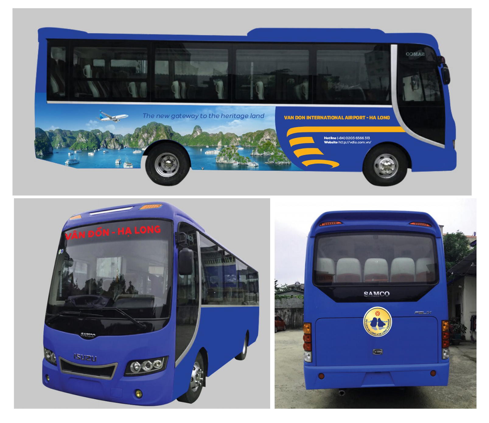 Thiết kế của xe buýt Hạ Long - Vân Đồn. 