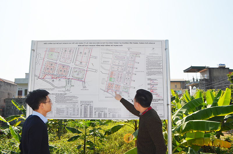Dự án Khu dân cư đô thị Công Thành, phường Yên Thanh đến nay hoàn thành, được tháo gỡ vướng mắc, điều chỉnh quy hoạch, cắt trừ khu dân cư hiện trạng do vướng GPMB
