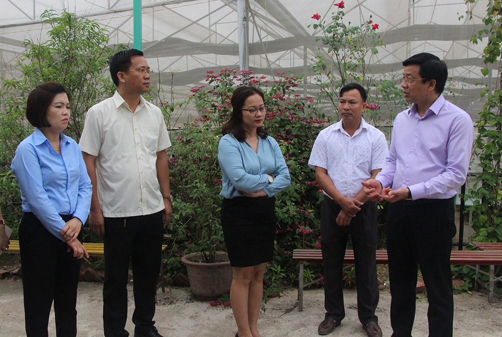 Lãnh đạo TX Quảng Yên kiểm tra chương trình xây dựng nông thôn mới của xã Tiền An.