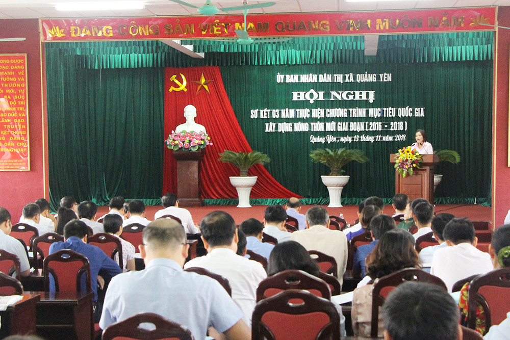 TX Quảng Yên tổ chức hội nghị sơ kết 3 năm chương trình xây dựng NTM, giai đoạn 2016-2018.