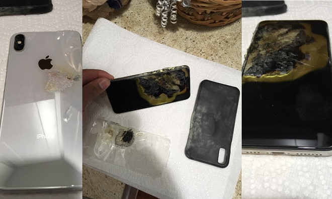 Chiếc iPhone XS Max của Josh Hillard sau vụ cháy. Ảnh: iDop News.
