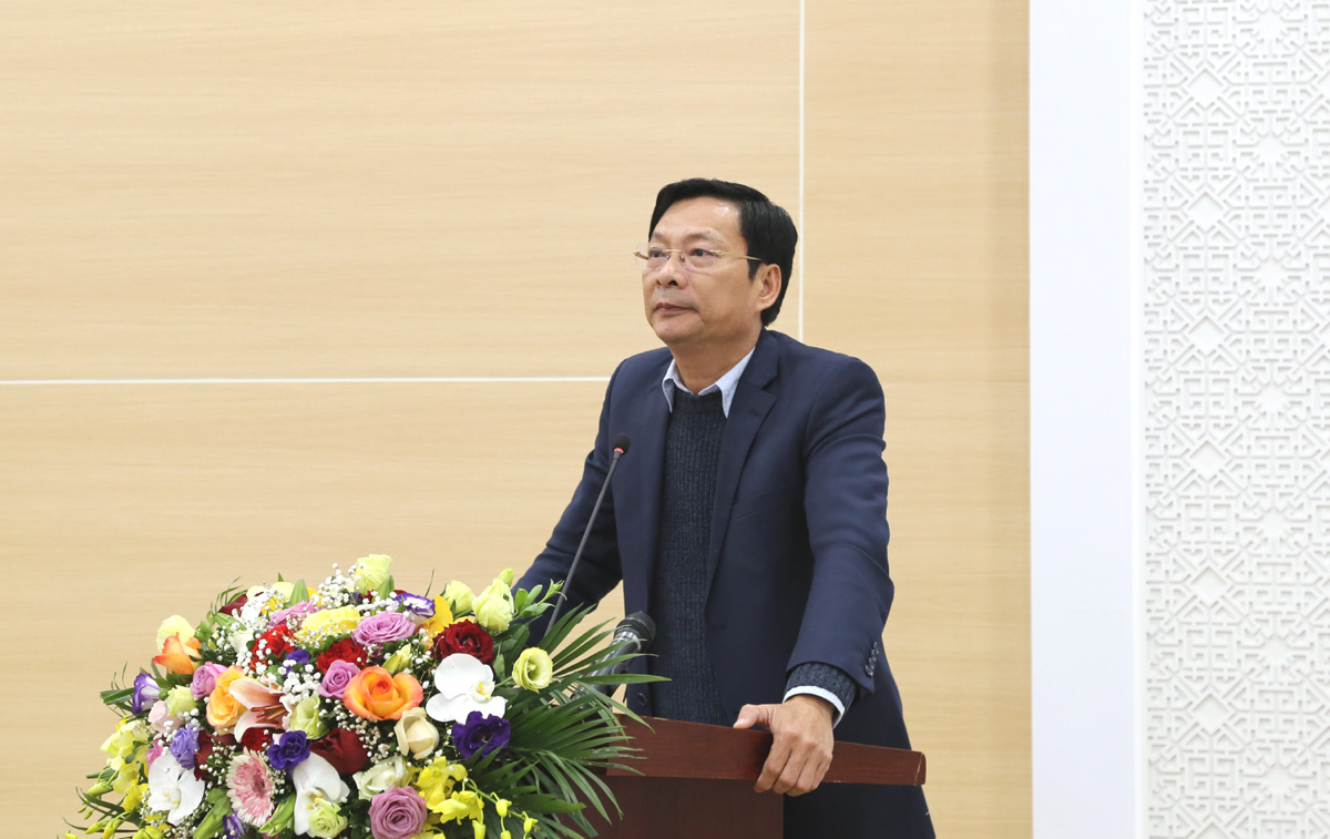Đồng chí Nguyễn Văn Đọc, Bí thư Tỉnh ủy, Chủ tịch HĐND tỉnh, phát biểu chỉ đạo cuộc họp.