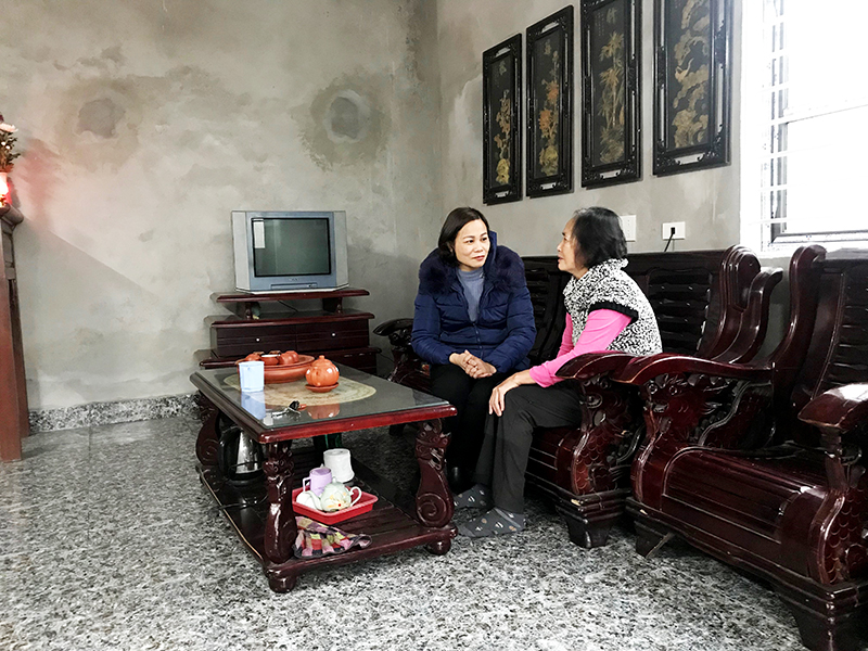 Ngôi nhà mới của bà Trần Thị Nụ, tổ 4, khu Bắc Sơn 1, phường Cẩm Sơn, TP Cẩm Phả được xây dựng với kinh phí trên 300 triệu đồng.