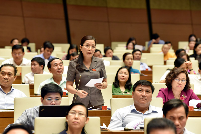 Trưởng Đoàn ĐBQH tỉnh Đỗ Thị Lan tham gia thảo luận về Dự án Luật Phòng, chống tham nhũng (sửa đổi)