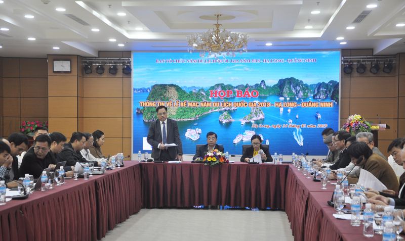 Đồng chí Phạm Ngọc Thủy, Giám đốc Sở Du lịch thông tin một số nội dung về Lễ bế mạc Năm Du lịch quốc gia 2018