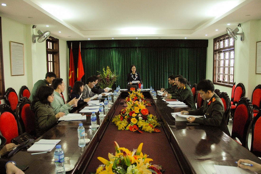 Ban Pháp chế HĐND tỉnh làm việc tại Ban CHQS TP Móng Cái.