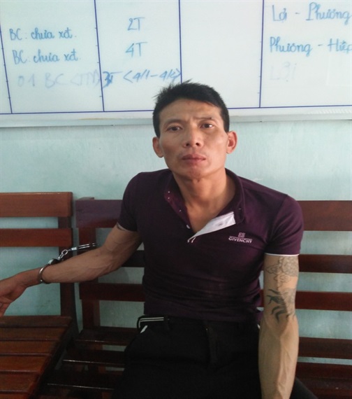 Dương Minh Hiển bị bắt giữ (Ảnh H.My)