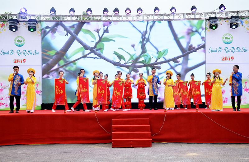 Chương trình văn nghệ chào mừng buổi lễ khai mạc Hội hoa xuân Hoành Bồ 2019.