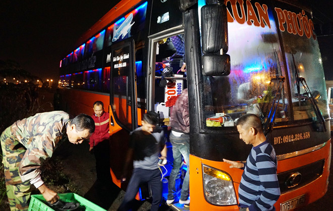 Xe khách do tài xế Nhượng điều khiển. Ảnh: G.H.