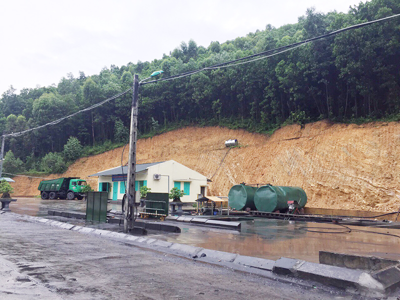 Trạm rửa xe Miếu Thán của Công ty CP SXTM Than Uông Bí