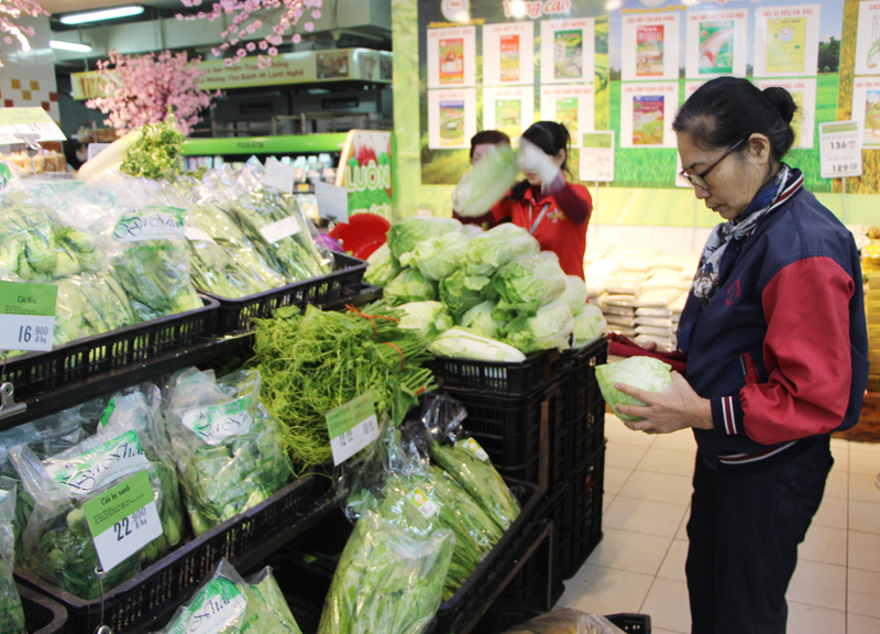 Mặt hàng rau củ hầu như không tăng giá hoặc có tăng nhưng không đáng kể