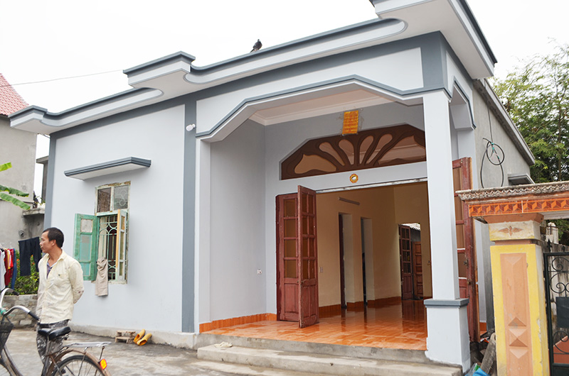 Ngôi nhà của ông Lại Văn Đã là hộ nghèo ở thôn 2, xã Điền Công, TP Uông Bí được xây dựng từ sự hỗ trợ của cộng đồng, doanh nghiệp