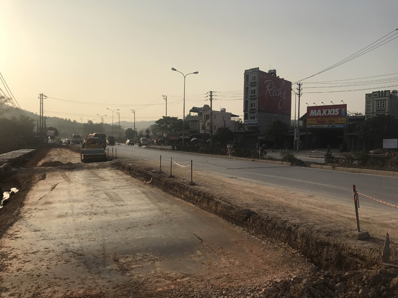 Nút giao thông Tiêu Giao (Hà Khẩu, TP Hạ Long) đang được mở rộng để đảm bảo ATGT 