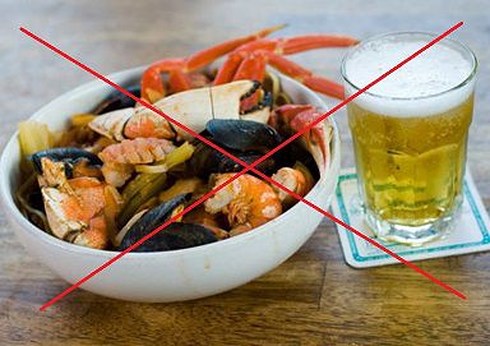 Hải sản kiêng kỵ với những gì?