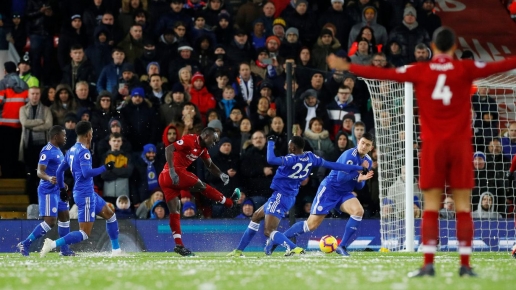  Sadio Mane dứt điểm quyết đoán mở tỉ số trận đấu ngay phút thứ 3.