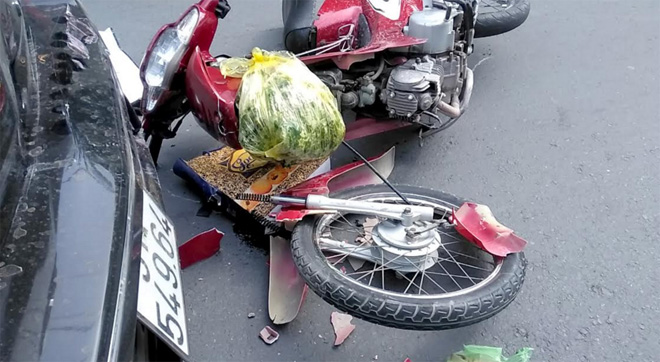 Hiện trường vụ tai nạn.