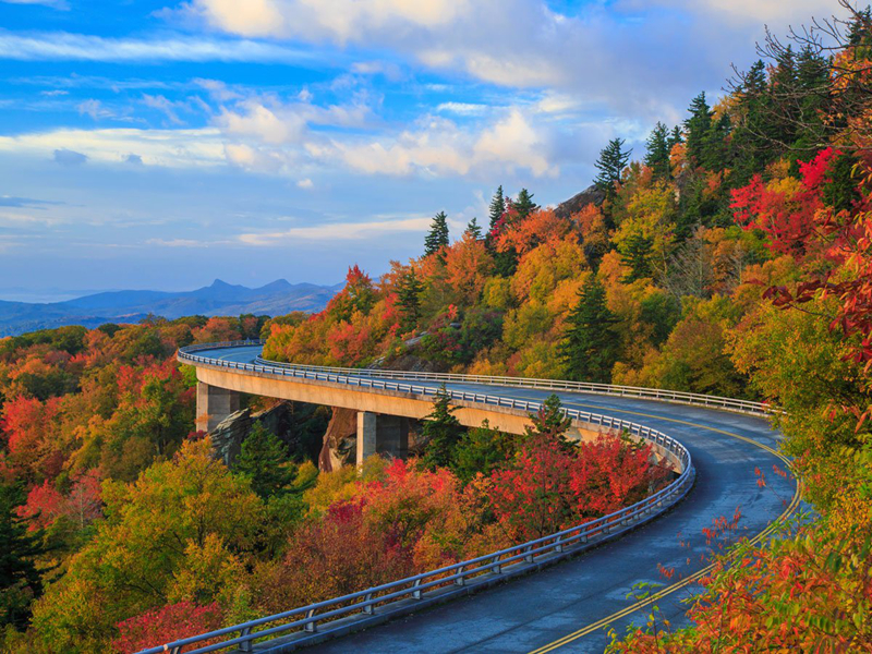  The Blue Ridge Parkway trải dài 469 dặm, kết nối Công viên quốc gia Great Smoky Mountains ở Bắc Carolina đến Công viên quốc gia Shenandoah của Virginia, Mỹ đẹp như một bức tranh.