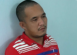 Nguyễn Duy Khanh tại cơ quan công an. Ảnh: An Phú