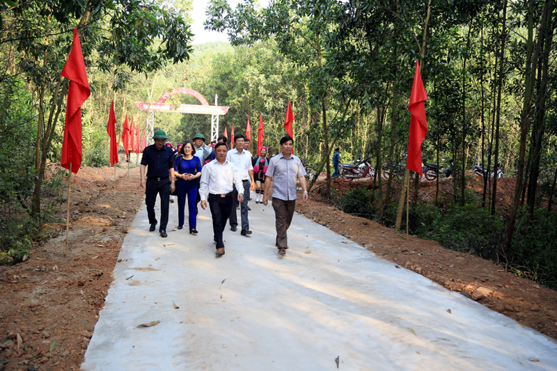 100% tuyến đường giao thông ở nông thôn, miền núi tại xã Hà Lâu đã được bê tông hóa