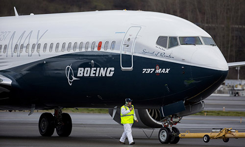 Một máy bay 737 Max của Boeing. Ảnh: WSJ.