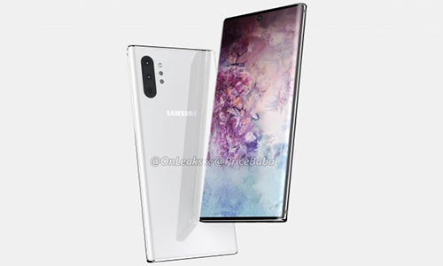 Ảnh dựng Galaxy Note 10 theo thông tin rò rỉ.
