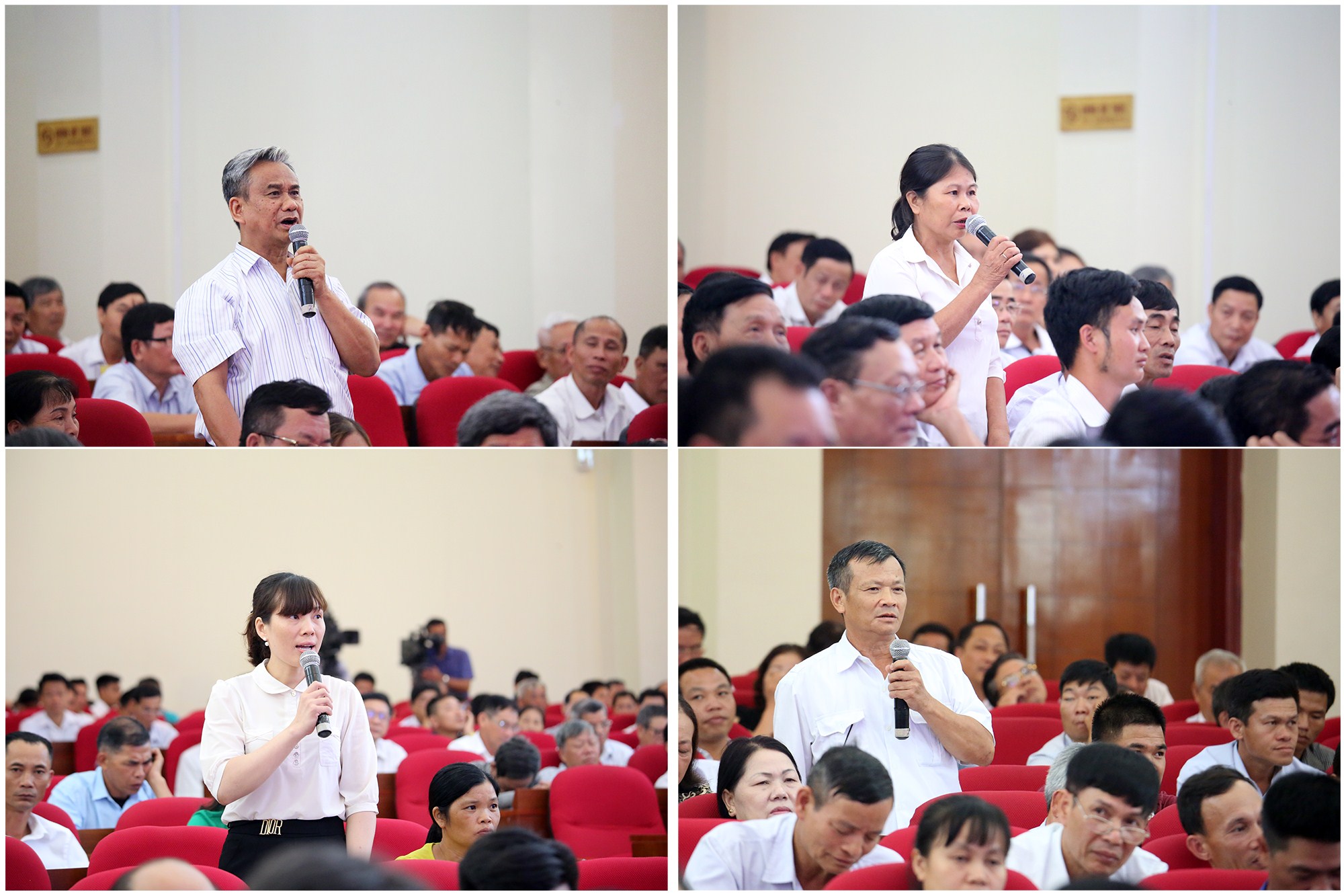 Các Bí thư chi bộ kiêm trưởng thôn, khu đề xuất kiến nghị tại hội nghị ối thoại trực tiếp với đồng chí Nguyễn Văn Đọc, Bí thư Tỉnh ủy, Chủ tịch HĐND tỉnh và các đồng chí trong Thường trực Tỉnh ủy, HĐND, UBND tỉnh; lãnh đạo các sở, ngành, địa phương