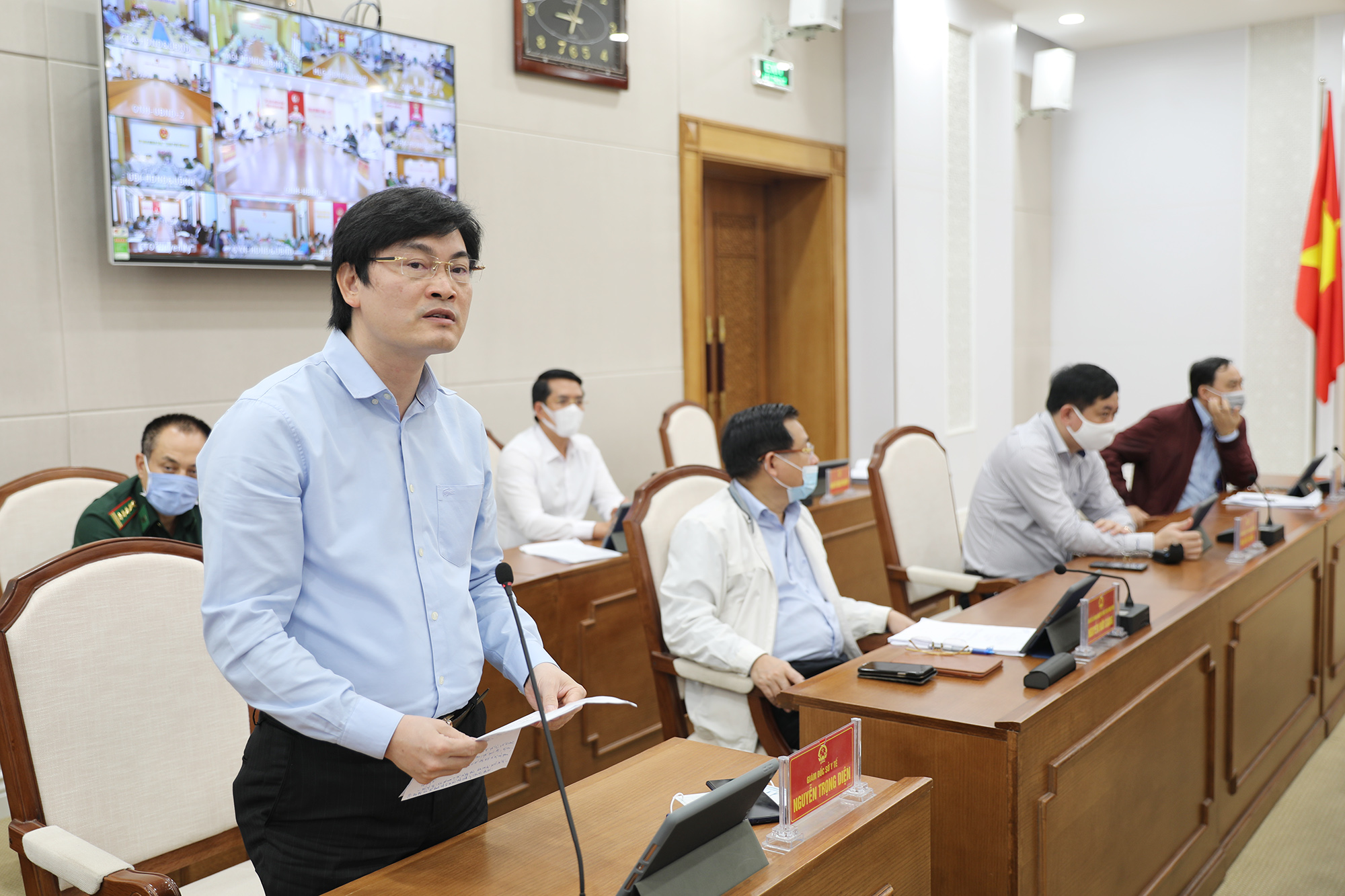 Lãnh đạo Sở Y tế báo cáo tình hình dịch Covid - 19