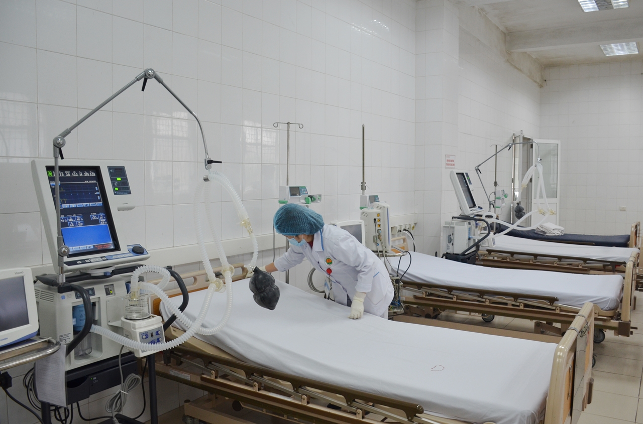 Bệnh viện số 2 tại Bệnh viện Lao và Phổi Quảng Ninh chuẩn bị sẵn sàng cho công tác thu dung điều trị bệnh nhân.