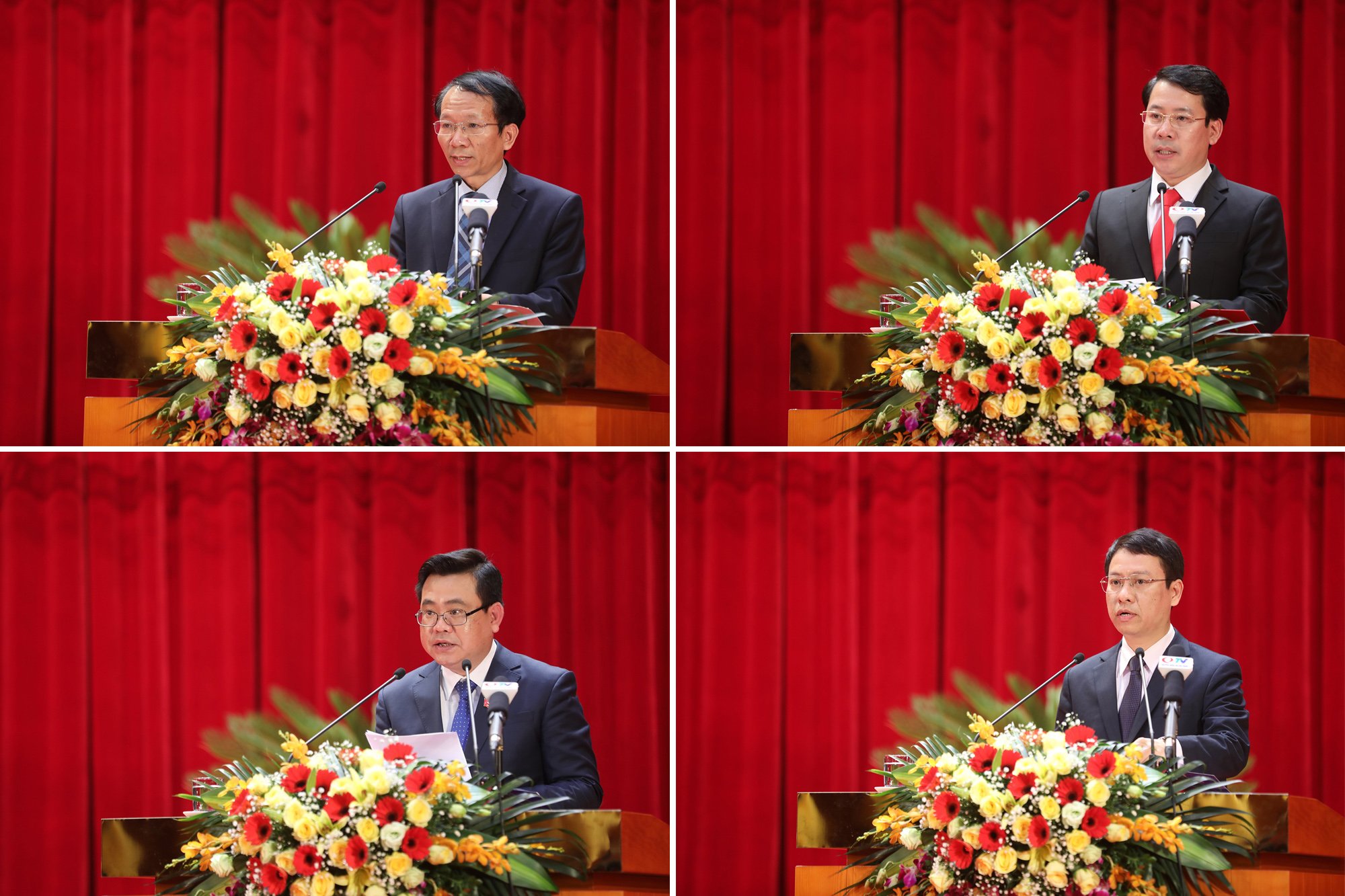 Đại diện lãnh đạo các sở, ủy viên UBND tỉnh trình bày tóm tắt tờ trình liên quan đến một số nghị quyết quan trọng của tỉnh.