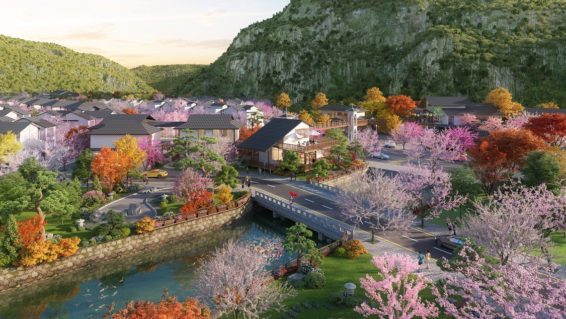 Phối cảnh khu biệt thự Sun Onsen Village – Limited Edition.