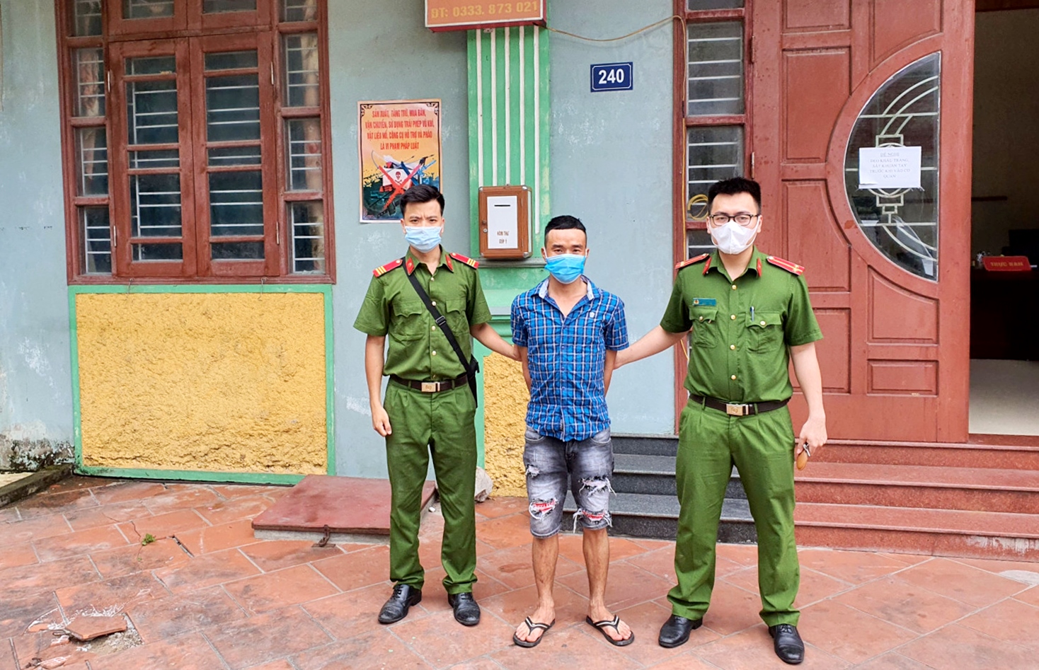 Đối tượng Nguyễn Văn Hán tại Cơ quan Công an.